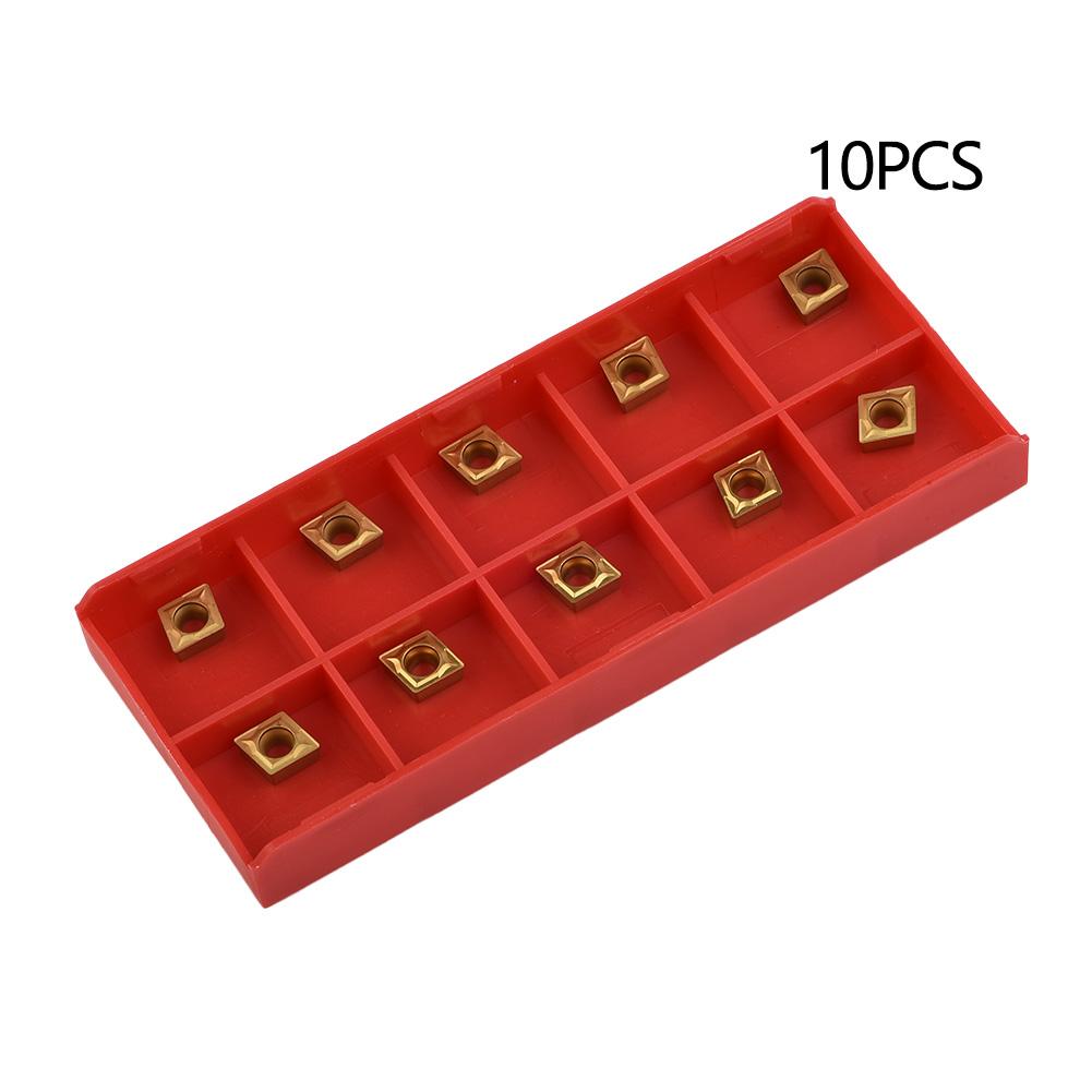 10pcs Carbide Inserts CCMT060204-HM YBC251 For Turning Tool Industrial