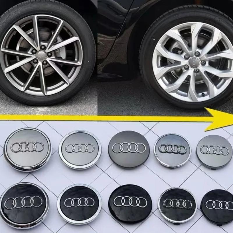 Automotive wheel hub center cover suitable for Audi TT A3 A4 A5 A6 A7 A8 S4 S6 A1 A2 Q2 Q3 Q5 Q6 badge modification accessory