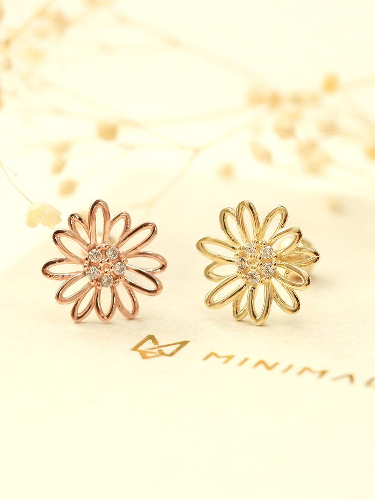 Minimalpiercing 14K Big Daisy Piercing Earrings