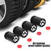 4Pcs Tire Valve Stem Cap Cover - Tire Air Cap Metal with O Rubber Ring Universal for Car Truck Motorcycle Bike Black Valve Stems 1