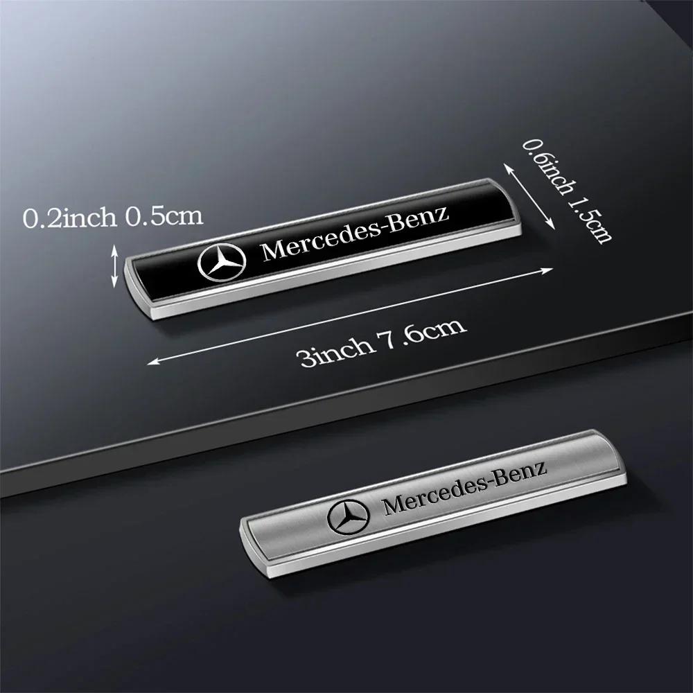 AABGU1 2Pcs 3D Metal AMG Emblem Car Body Fender Logo Stickers For Mercedes Benz B/C/E/S Class A Class C200L GLC GLE GLK CLA AMG