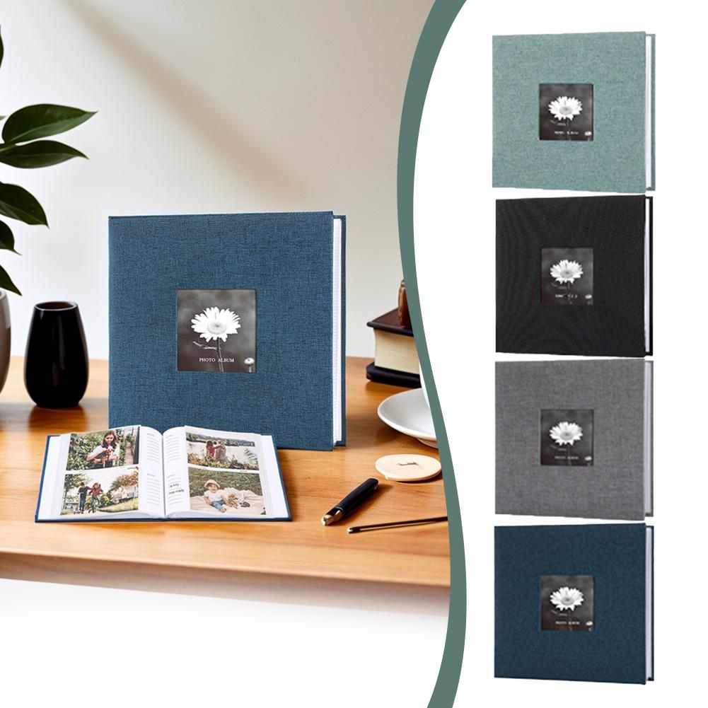 Álbum de Fotos com Capa de Tecido Elegante e Estilosa, Colagem sem Descoloração com Moldura, Capacidade para 200 Fotos de 6 polegadas