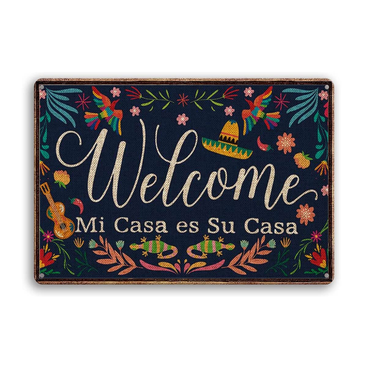 

Vintage Mexico Mi Case ES Su Case Welcome Cinco Metal Kitchen Cafe Pub Plaque 8x6 Tin Sign Home Decor Home Art Metal Signs Wall 20x30cm（7.8x11.8inch）