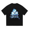 Grenzüberschreitende europäische und amerikanische Trendmarken, eine Vielzahl bedruckter Herren- und Damen-Kurzarm-T-Shirts, 220 Gramm lockere Streetwear-T-Shirts