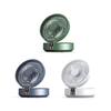 (White) Remote Control Wireless Wall Mounted Circulation Air Cooling Fan with LED Light