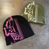 Jacquard Knit Beanie Streetwear Hip Hop Warm Unisex Winter Hat With Ear Protection