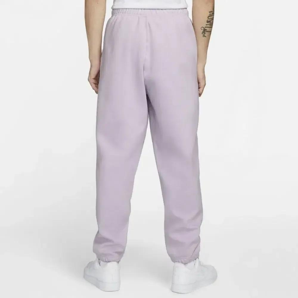 Nike Solid Color Elastic Cuff Knitted Sports Pants Men Bottoms Purple DA0330-530