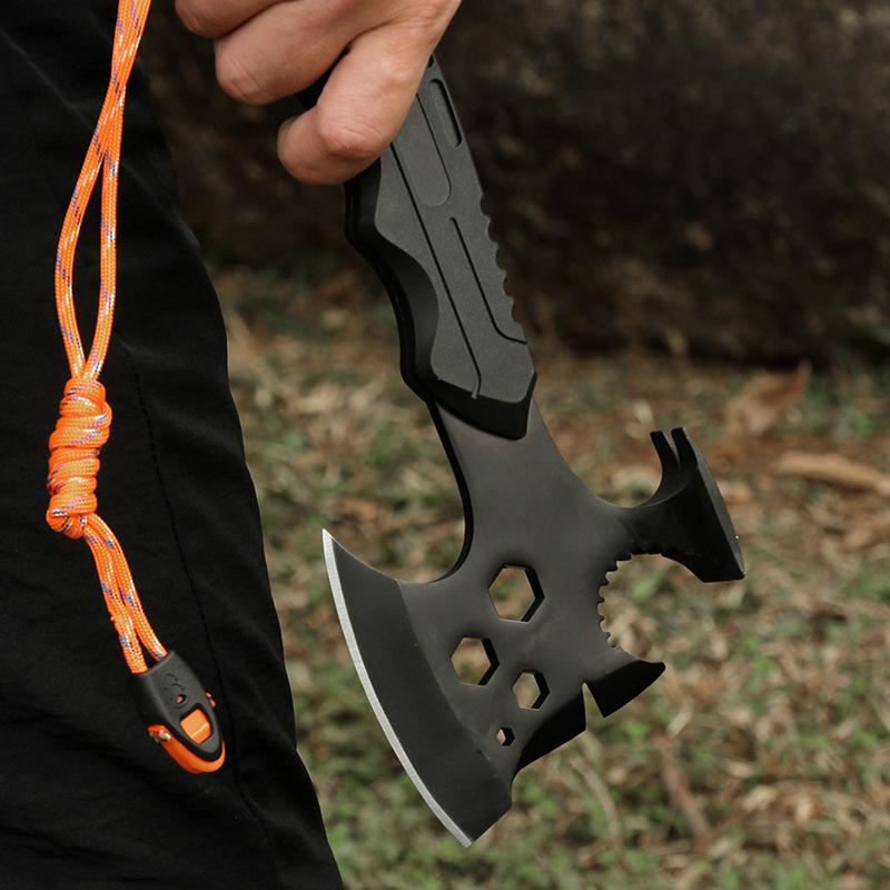 New Multi Functional Tactical Axe Home Self-defense Fire Axe Garden Felling Chopping Wood High Carbon Steel EDC Hand Tool