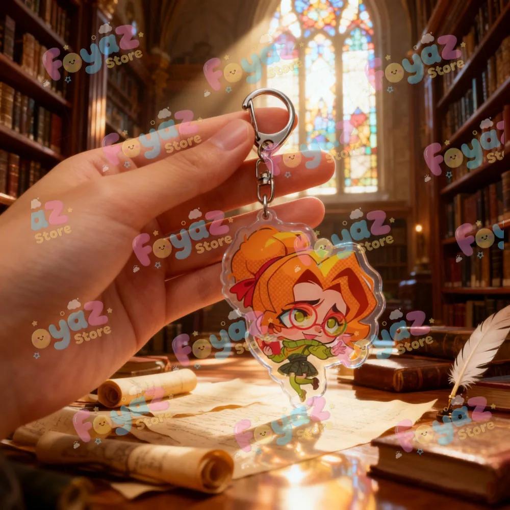 

Deadlock Charms Chibi Keychain for Accessorie Shiv Pocket Doorman Drifter Mina Ivy Lash Paige Keyrings Jewelry Manga Gifts