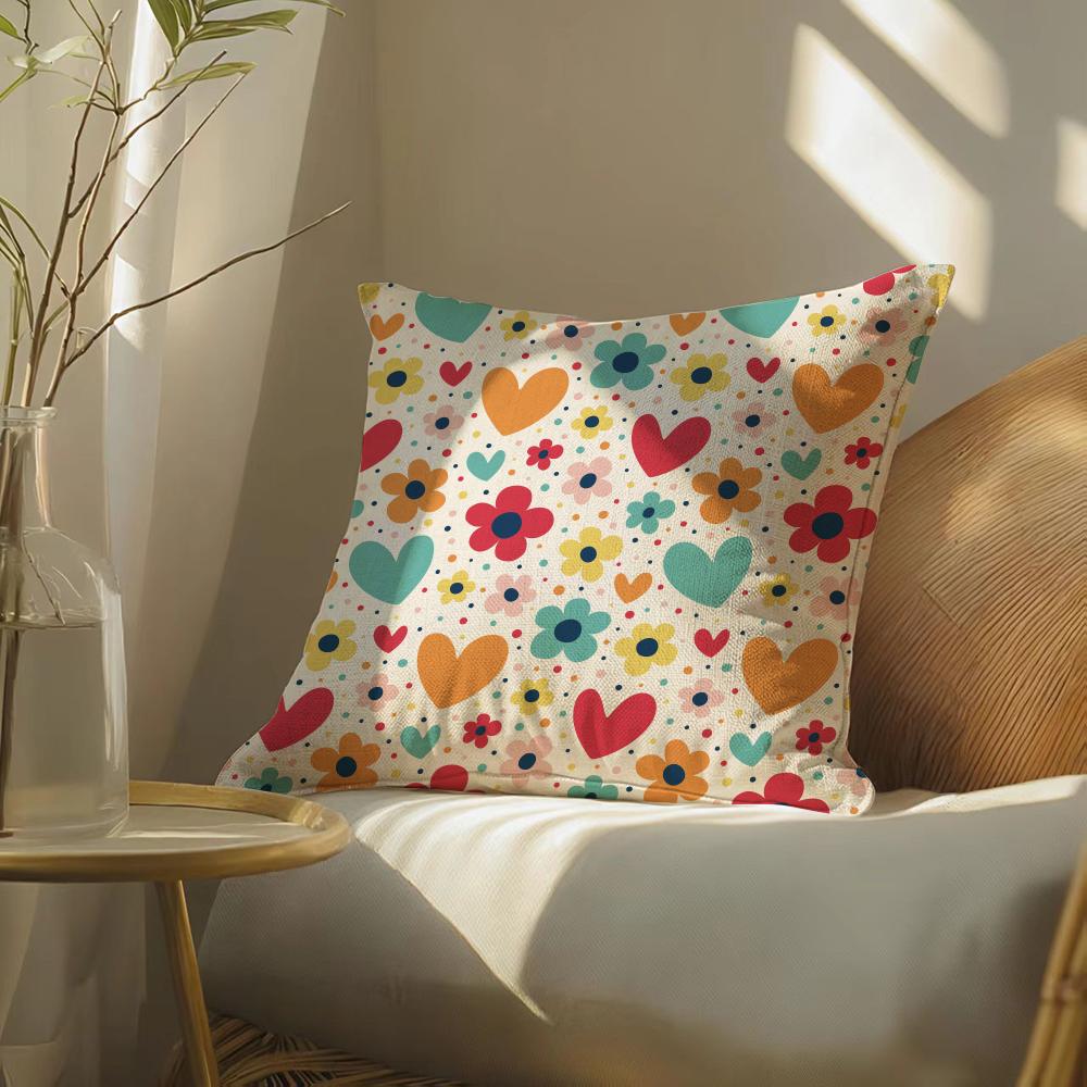 Springandsummerfloral Pillow Case Pillowcase, Double-Sided Printed, Sofa Cushion, Bedroom Headboard