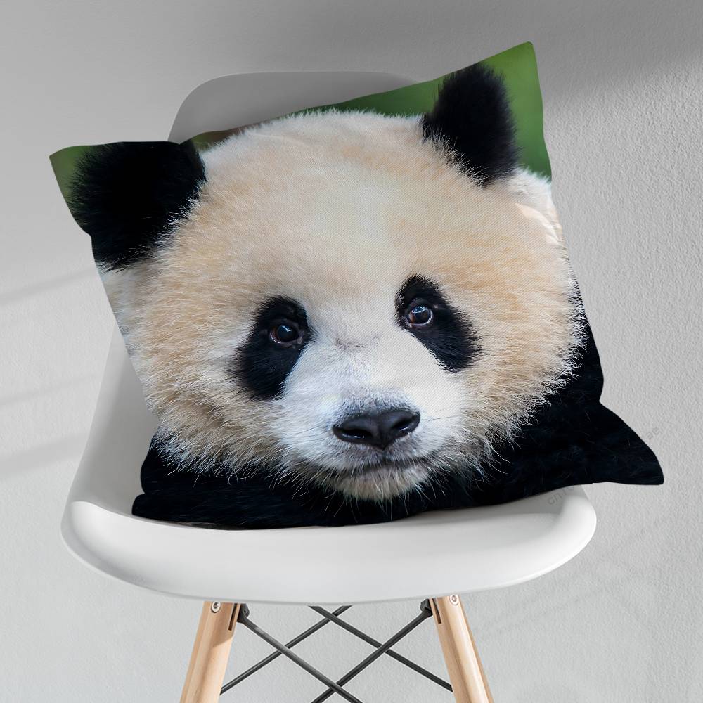Cute Animal Panda Pillow Over Living Room Sofa Cushion Cover Home Decoration Bedroom Room Bed Pillow Cover