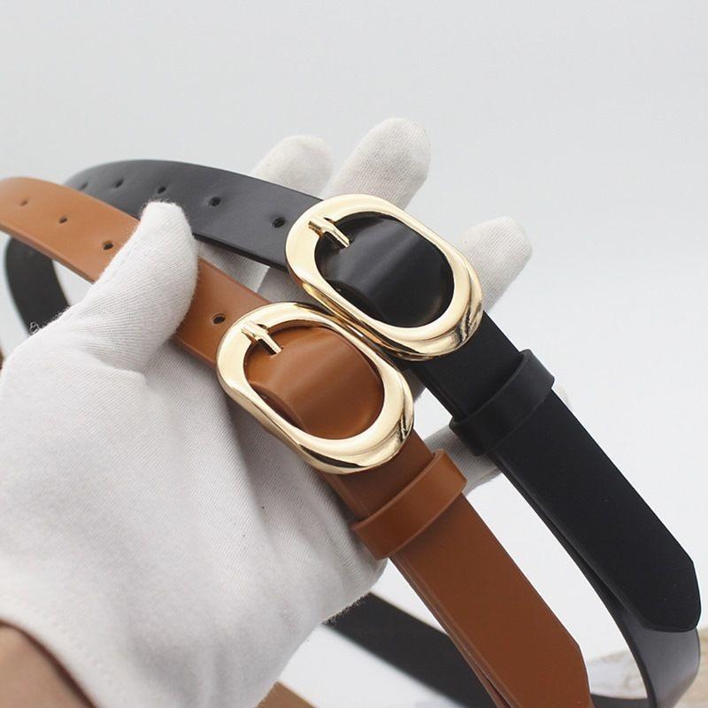 Stylish Gold Alloy Buckle Women's Fashionable Denim Pants Belt In Multiple Colors