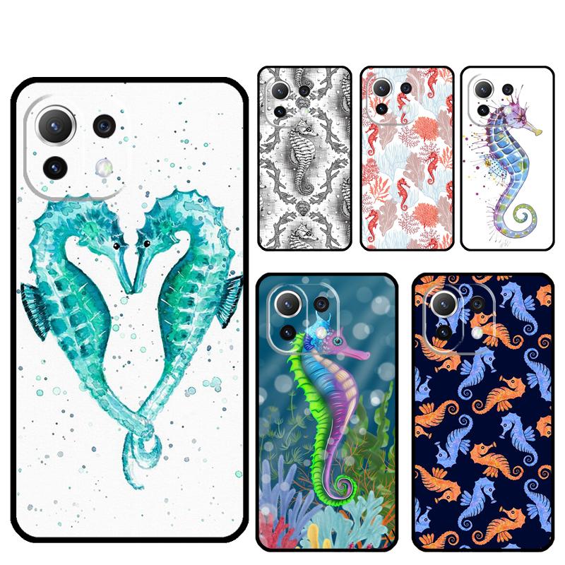 Coque Hippocampe Pour Xiaomi 15 14 13 Ultra 11T 12T 13T 14T Pro POCO X7 Pro X3 X5 X6 M6 F5 F6 Pro Étui
