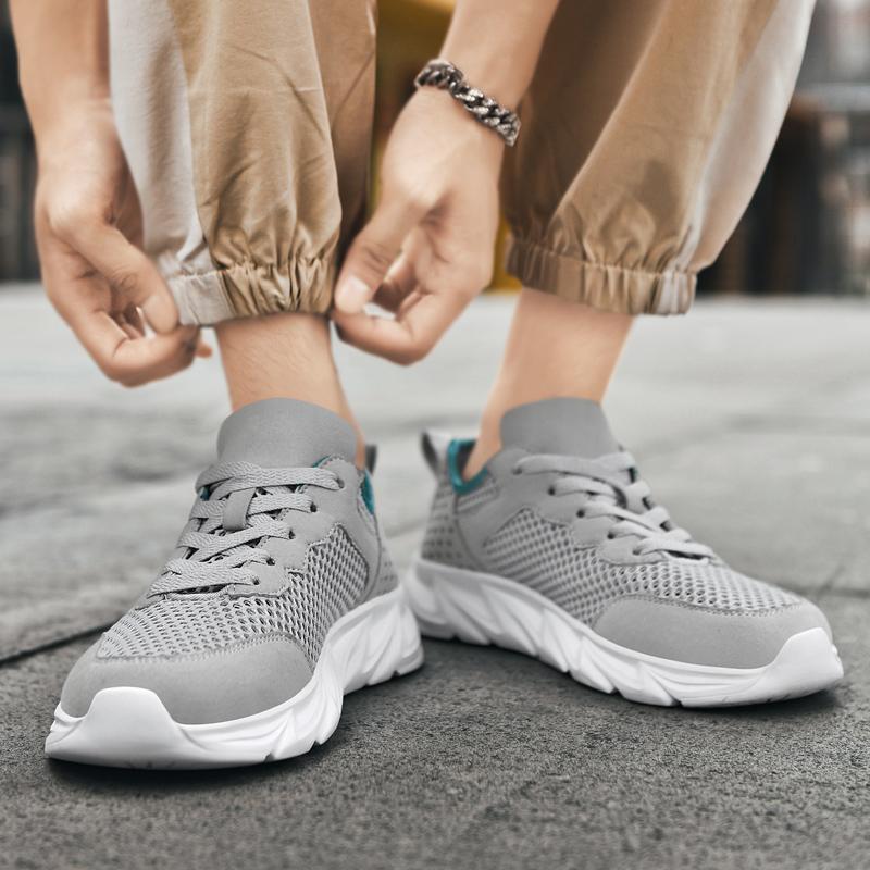 Мужские кроссовки Мужская обувь Повседневная сетчатая дышащая мужская обувь Тренажерный — фото 17