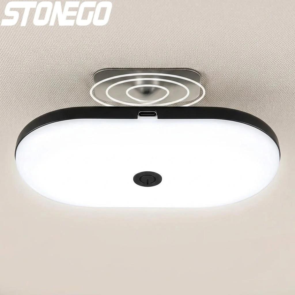 

Car LED Reading Light Dome Lamp USB Rechargeable Magnet Ceiling Light for Vehicle Interior Decoration чёрный
