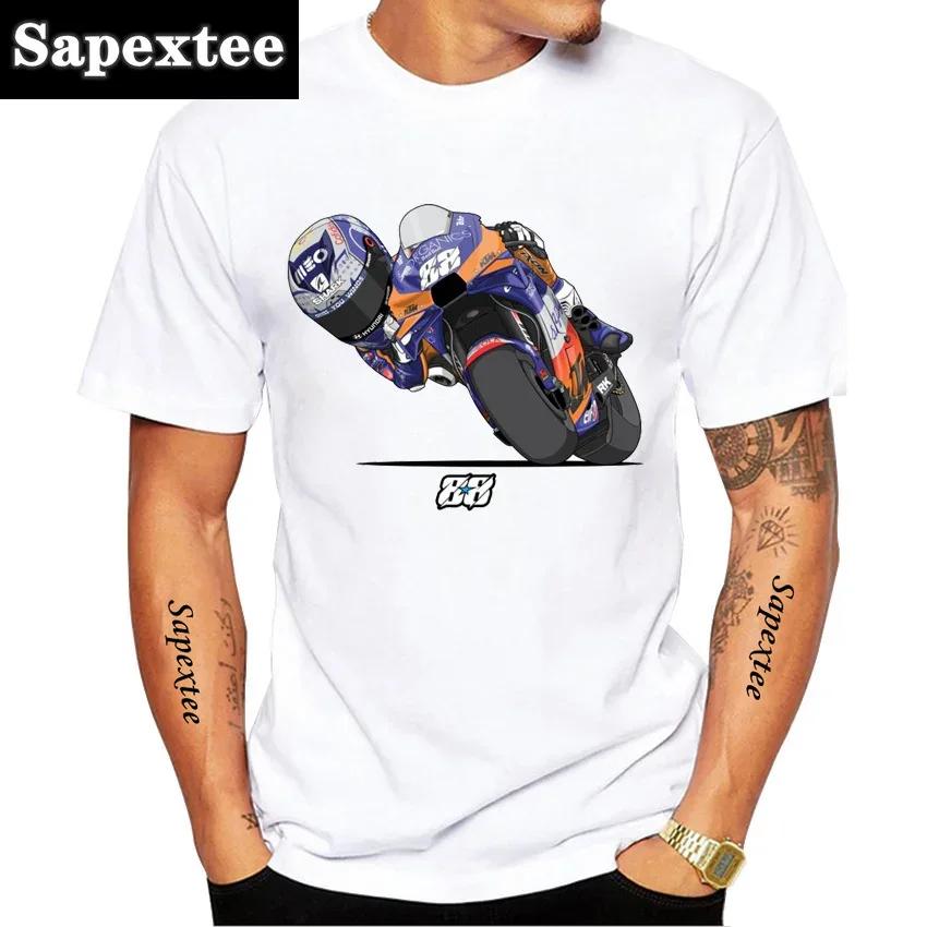 Ny sommar herr kortärmad 2025 Miguel Oliveira 88 Rider T-shirt Moto Sport Pojke Casual T-shirts Motorcykelåkning Vita Toppar