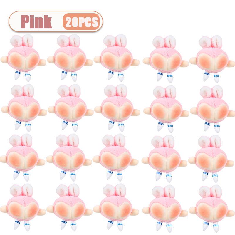 1-20PCS Creative Rabbit Easter Plush Hanging Pendant Ugly Cute Butt Bunny Doll Toy Ornament Playful Novelty Gift