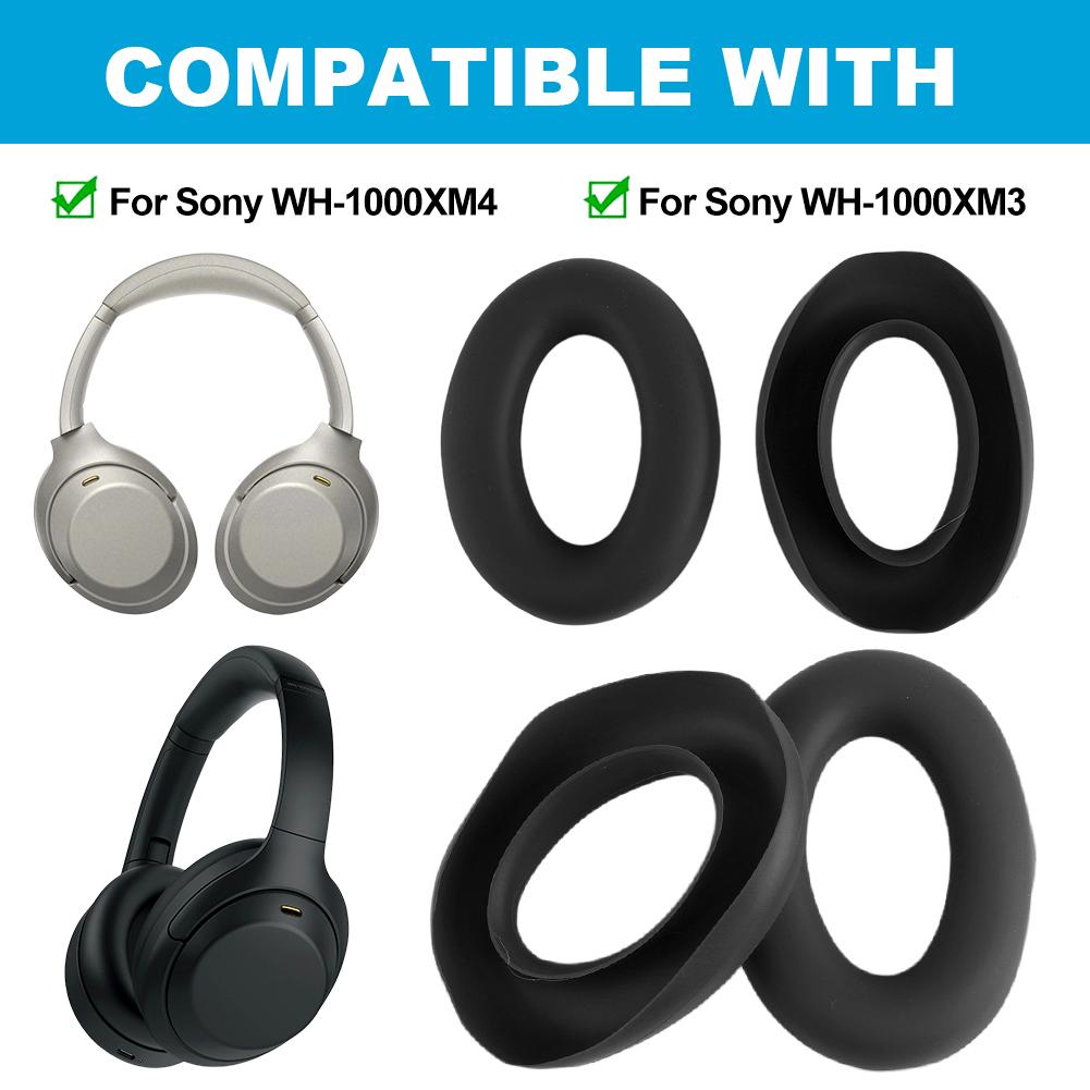 Silicone Case Cover Anti-Scratch Ear Pad Case Cover/Ear Cups Cover/Headband Cover Skin for Sony WH-1000XM4 WH-1000XM3