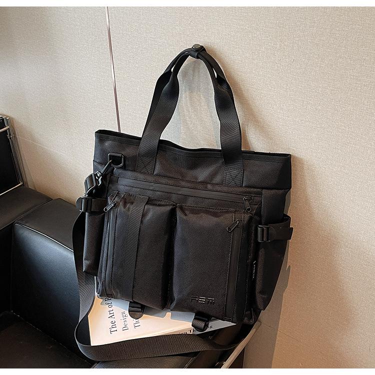 

Универсальная трендовая большая сумка-тоут: Унисекс Повседневная Сумка-кроссбоди и Дорожная Наплечная Сумка чёрный