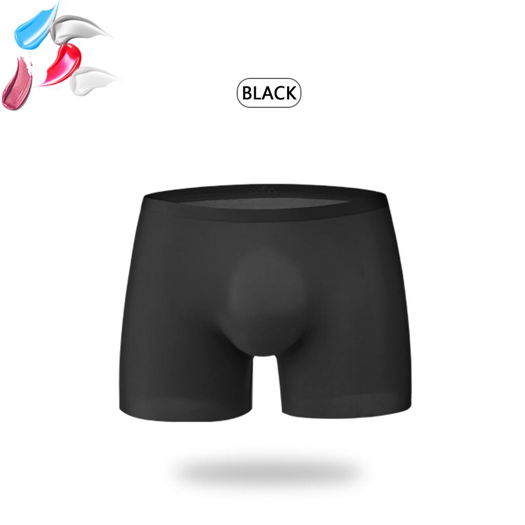 Men's One-Piece 3D Panties Seamless Ice Silk Underpants Breathable Briefs Boxer