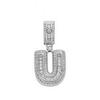 Rock Candy Letter Pendant: Trendy European & American Hip-Hop Style Copper Zircon Necklace with 26 English Alphabet Options