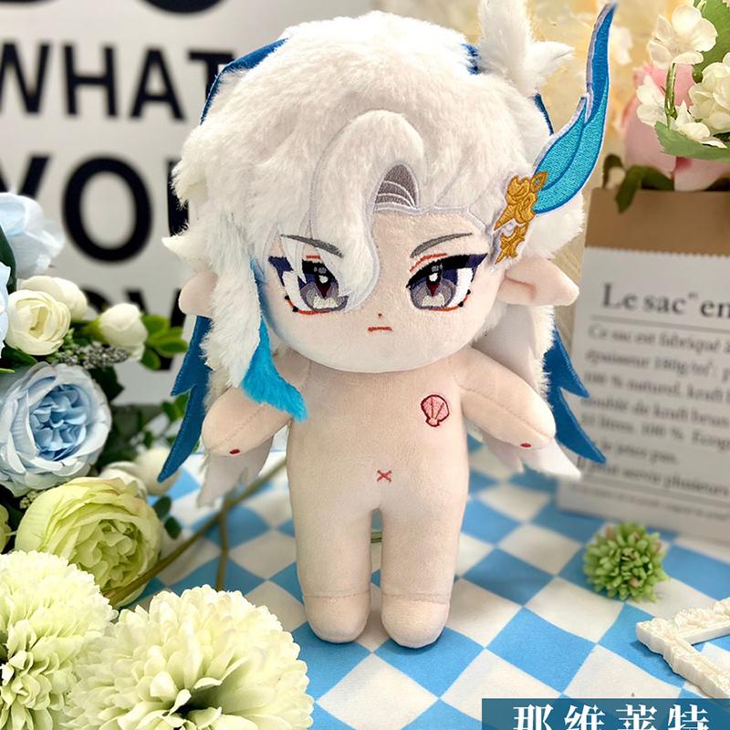 Neuvillette Plush Doll Fan 20cm Change Clothes Genshin Impact Soft Stuffed Pillow Plush Toys XMAS Dolls Holiday Gifts