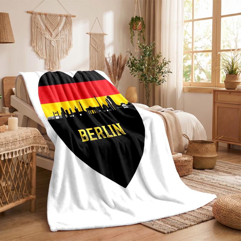 Germany national football team Print Flannel Blanket Soft Warm Sofa Bed Throw Blanket For Home Office Bedroom