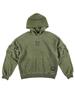 [None Graphic] Grid Garment Dyed Oversized Sweat Hoodie (Shadow Khaki)