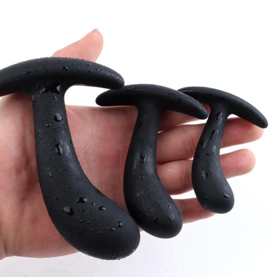 Anal Plug Water Droplets Deep Insertion Silicone Butt Plug Sex Toy for Beginner