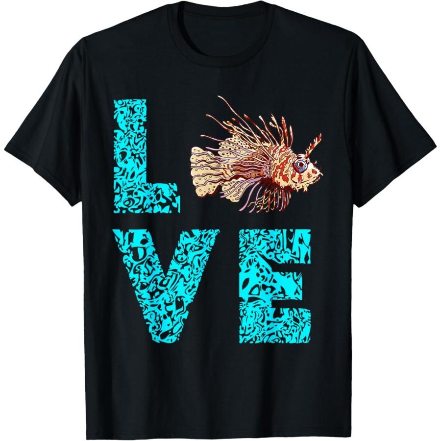 Lionfish Love Funny Lion Fish Lover Sea Rock Diver Fishing T-Shirt XXXXXL чёрный