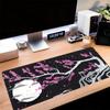 Extended XXL Mouse Pad with Ink Painting Plum Blossom Base  Stitched Edges Durable Desk Mat for Gamers and Office Desktop