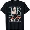 Elvis Presley Vintage T-Shirt - Klassische Passform, Rundhalsausschnitt, Kurze Ärmel, Schwarz