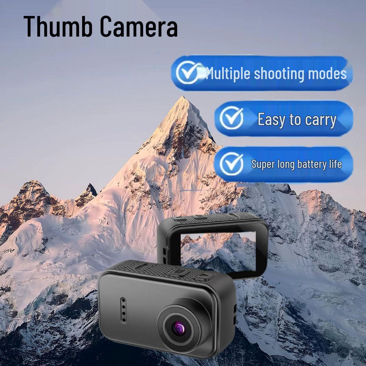 

F2 Mini HD Камера-палець для домашніх тварин та екшн-зйомки: Портативний відеореєстратор для їзди на велосипеді та іншого білий