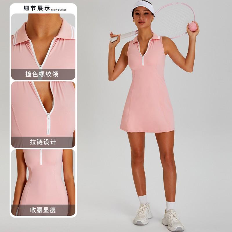 Vestido Deportivo sin Mangas para Mujer Golf Tenis Running Bádminton Secado Rápido Falda Deportiva