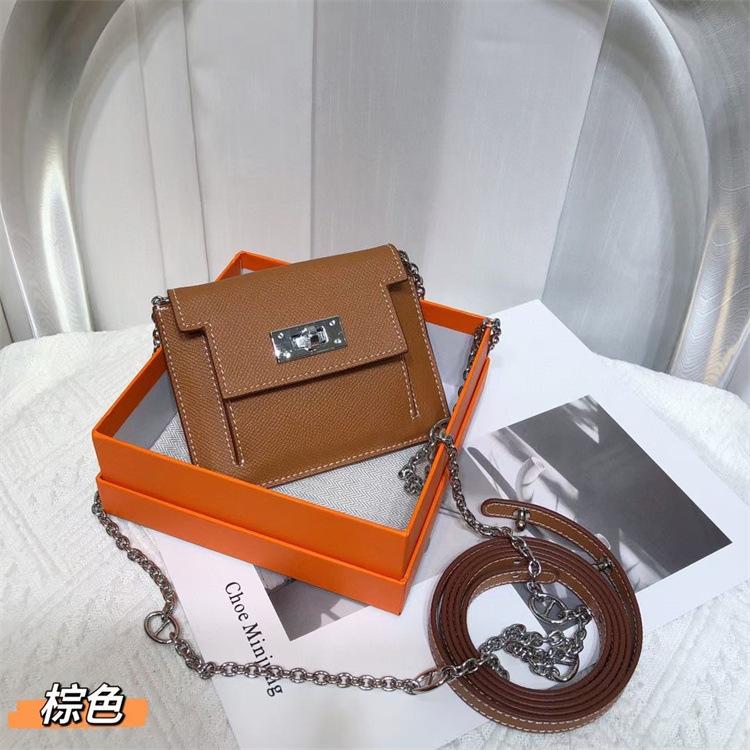 Women's short palm pattern cowhide shoulder crossbody simple new change bag fanny pack wallet card bag integrated bag
