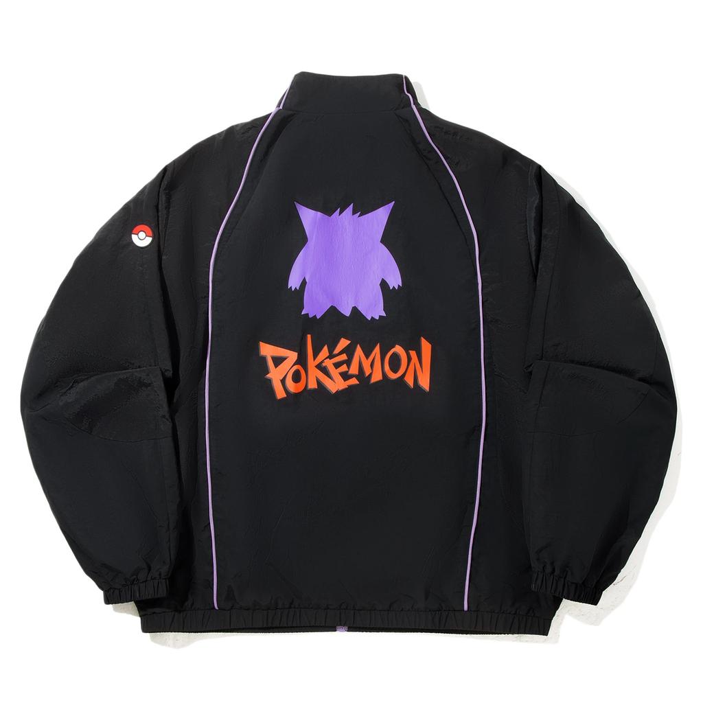 Li Ning X Pokemon Collaboration Versatile Letter Cartoon Print Stand Collar Loose Sports Jacket Men Jacket AFDVJ47-1