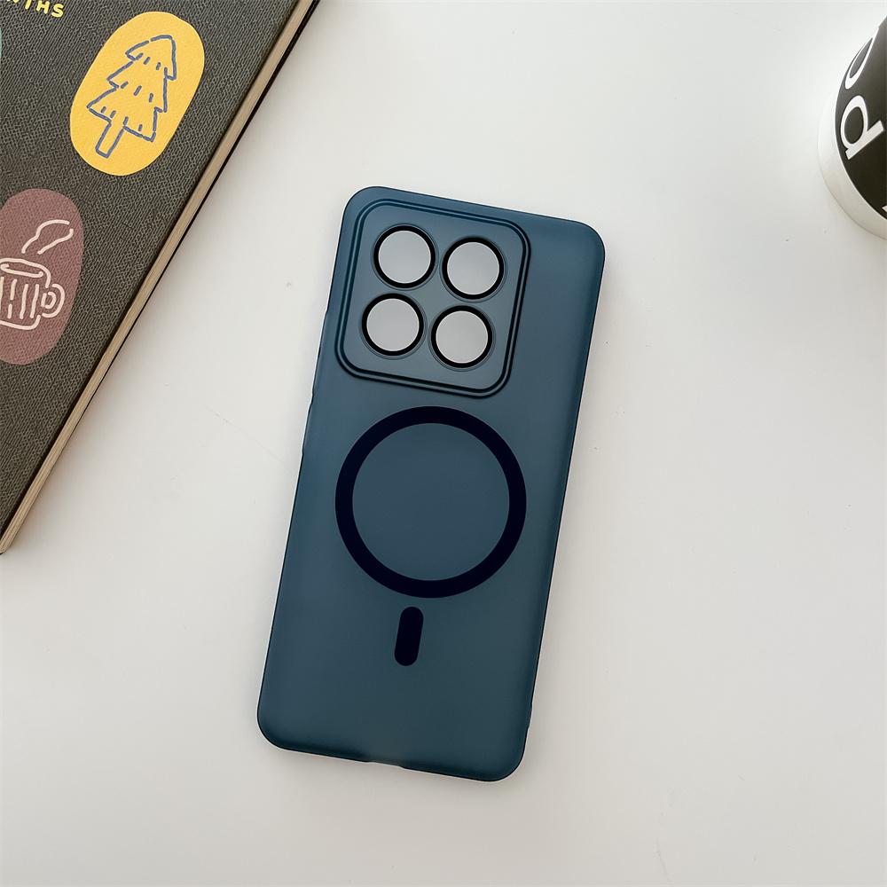 Matte Ultra Thin Plastic Phone Case For Xiaomi Mi 14 14Pro Silky for Magsafe Magnetic Wireless Charging Cooling Cover