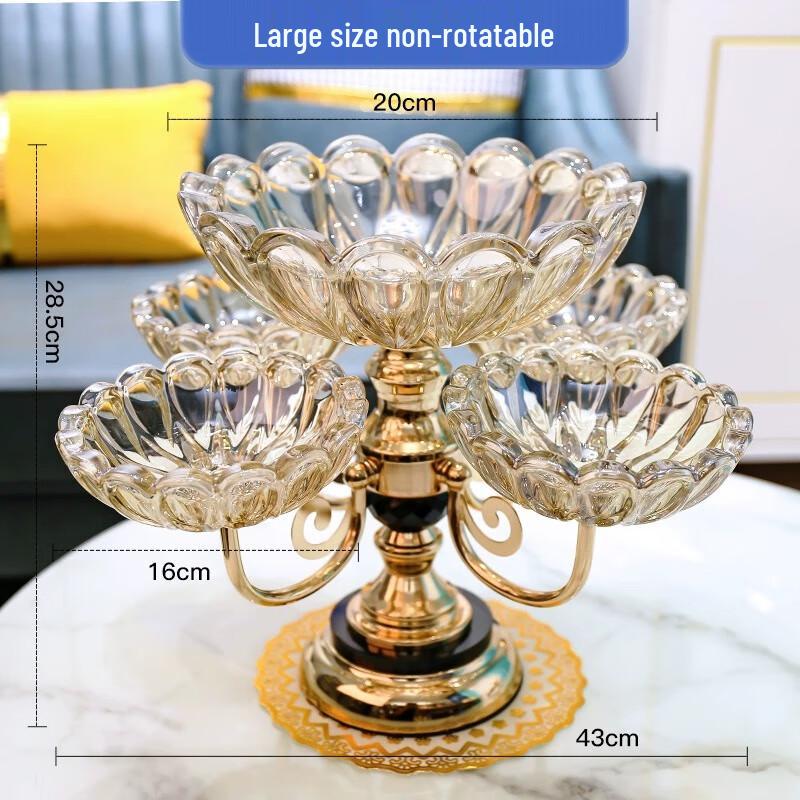 European Style Crystal Glass Multi-tier Fruit Plate