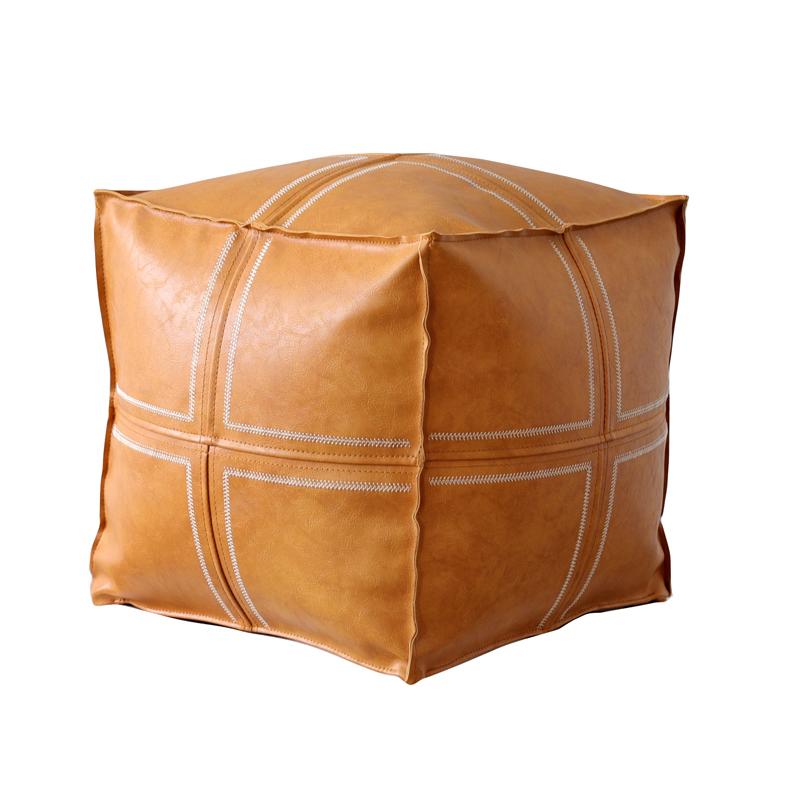 Квадратный футон-подставка для ног с вышивкой из искусственной кожи марокканская подушка чехлы для дивана татами для домашнего проживания ненабитая подушка без сердцевины No Fillings 15980₽