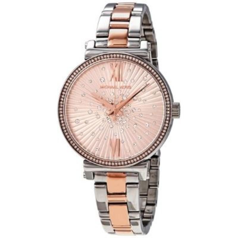 Michael Kors Sofie Crystal Rose Gold-Tone Stainless Steel Ladies Watch MK3972 розового золота