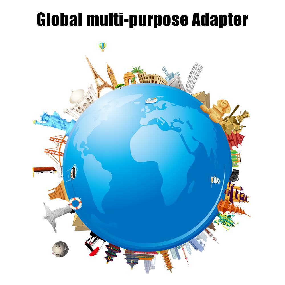 International Plug Adapter 2 USB Port Universal AU US UK EU Converter All in One World Travel AC Power Charger Adapter