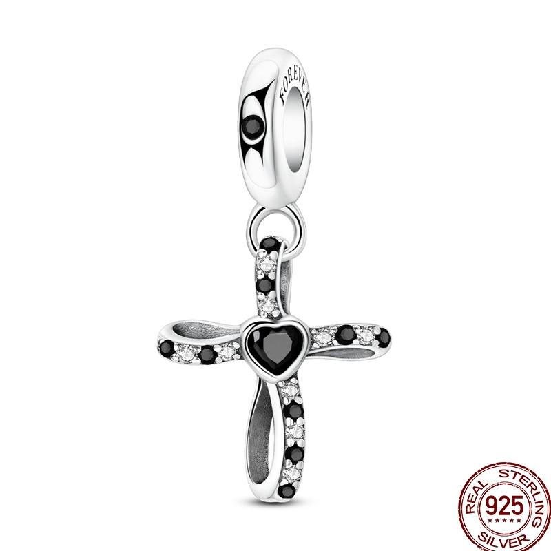 Copper Cross Bible Blessing Charms Celtic Knot Star Valknut Bead Fit Original Bracelet For Women Fine Jewelry Gift