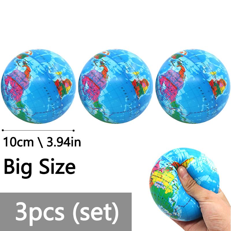 Toys Educational Mini World Earth Stress Balls Toy Foam Planet PU Globe Squeezable Balls Finger Exercise Stress Relief Children