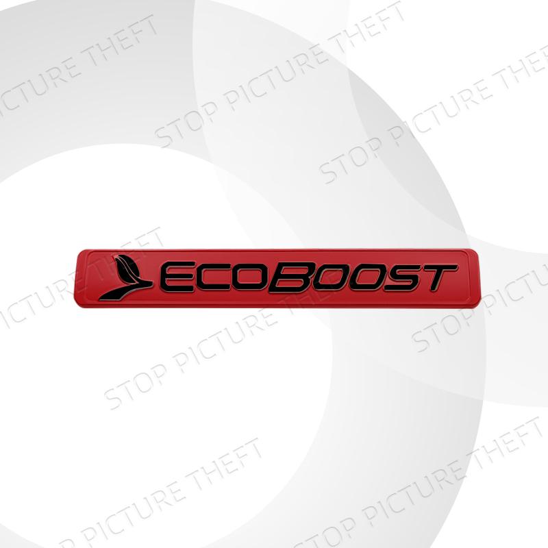 1Pc Metal Alloy EcoBoost Logo Car Trunk Fender Sticker Side Emblem Badge For F-150 Ranger Galaxy Bronco Focus Mondeo ST Line