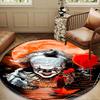 Scary Clown Horror Round Rug for Livingroom,Bedroom, Palyroom, Chair Rug, Area Rug, Circle Carpet, Large Size Fan Christmas Gift