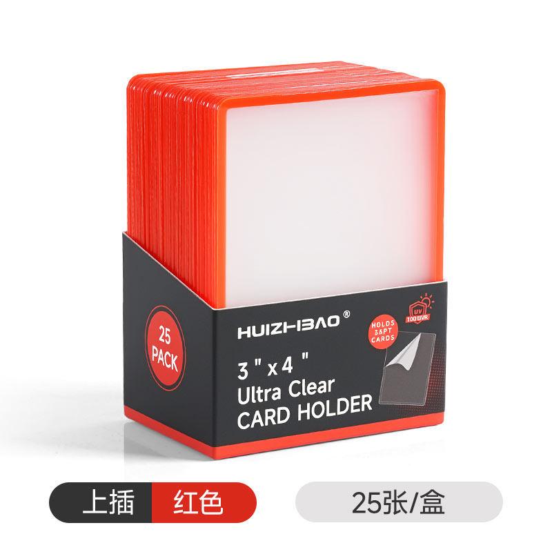 25Pcs 35pt Ultra Clear Card Sleeves with Protective Film, Hard Holder for Kpop Idol Photo Cards & Game TCG Trading Cards