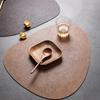 Double-Sided Leather Placemat Teacup Coasters Waterproof And Oil-Proof Table Mats Western Restaurant Heat-Insulating Mats