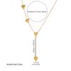 Fashion Gold Vintage Shiny Heart Chain Accessories Bracelet Necklace Set