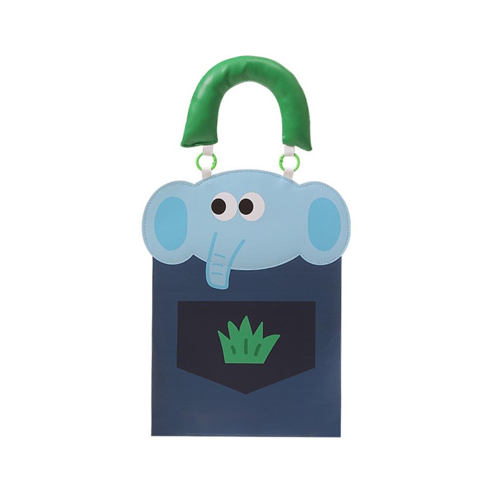 Top Handle Hanging Tissue Bag PU Leather Portable Tissue Cover Hanging Napkin Dispenser  Portable Elephant