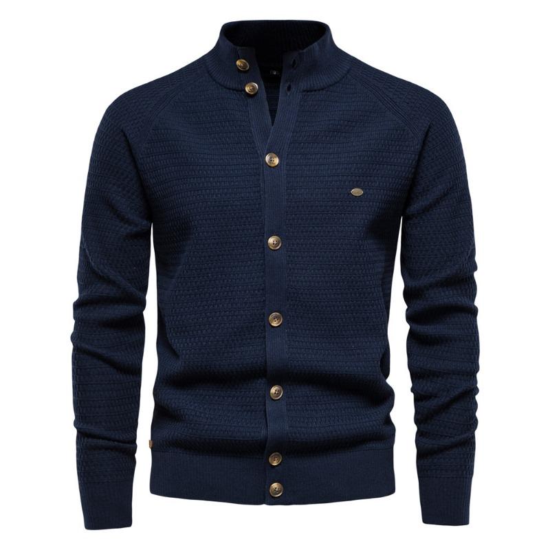 

Men’s Business Casual Zip-Up Knit Sweater XXL темно-синього кольору